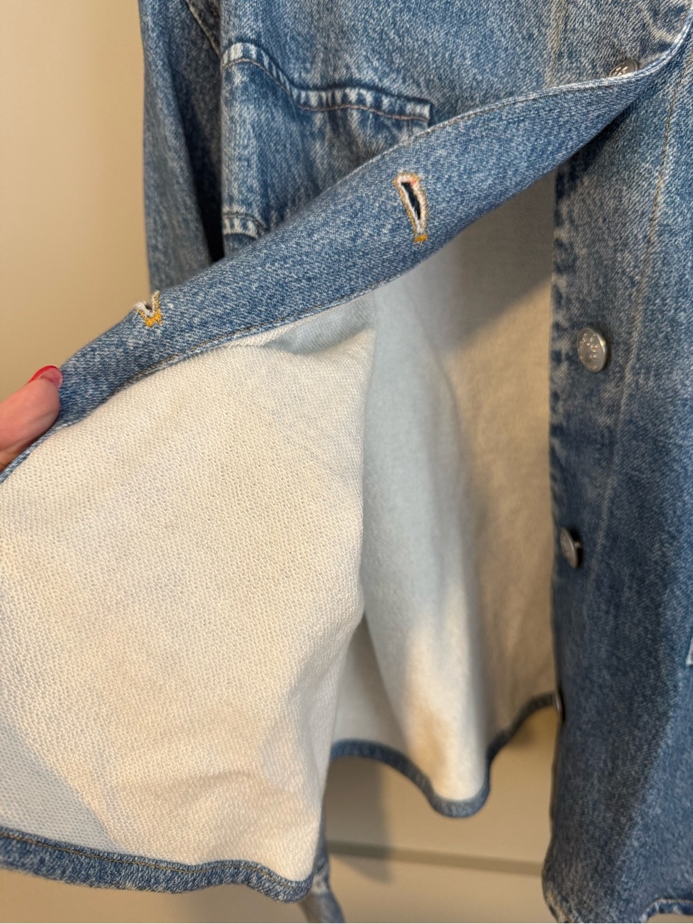 rag & bone Light Wash Denim Jacket - Picture 3 of 3